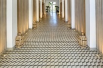 Encaustic cement tile in 5 Star Lux Grand Gaube Hotel, Mauritius