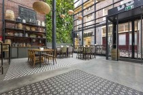 Encaustic cement tile in Waag Restaurant, The Netherland