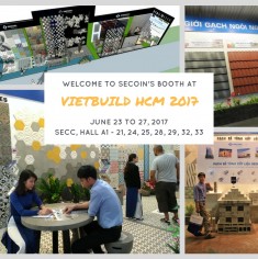 Secoin handmade cement tiles at Vietbuild Hochiminh 2017