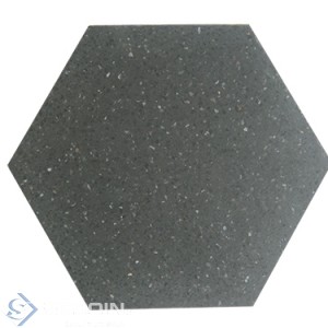 Hexagon Terrazzo tile THEX (S8.1 & black chip)
