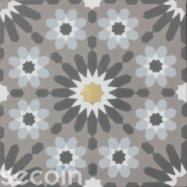 Brass inlaid tile NEGRA 26