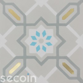 Brass inlaid tile ALICE