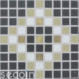 Brass inlaid tile HD 26149
