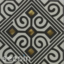 Brass inlaid tile AC 637