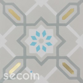 Brass inlaid tile ALICE