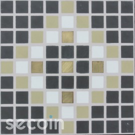 Brass inlaid tile HD 26149