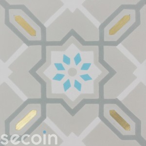 Brass inlaid tile ALICE