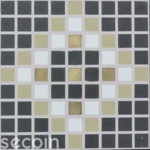 Brass inlaid tile HD 26149
